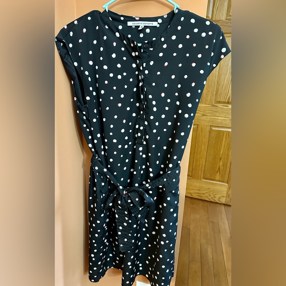 Collective Concepts Black polka dot dress